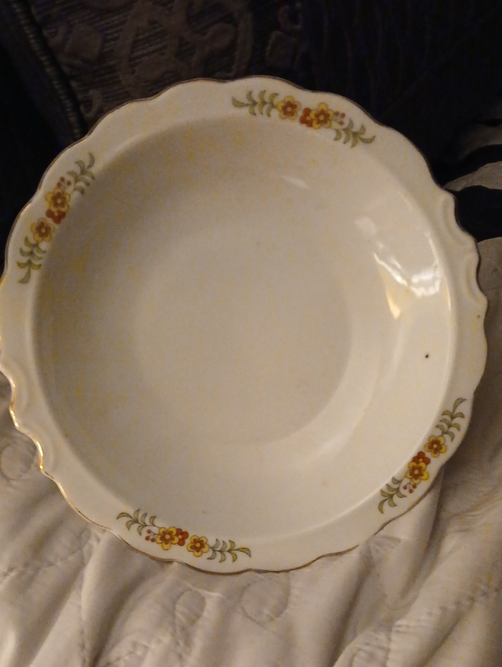 Vintage Alfred Meakin Royal Marigold Scalloped Bowl